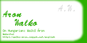 aron walko business card