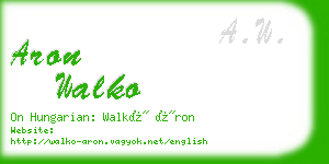 aron walko business card